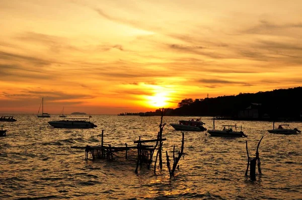 Napkelte Kilátás Tengerre Koh Samet — Stock Fotó