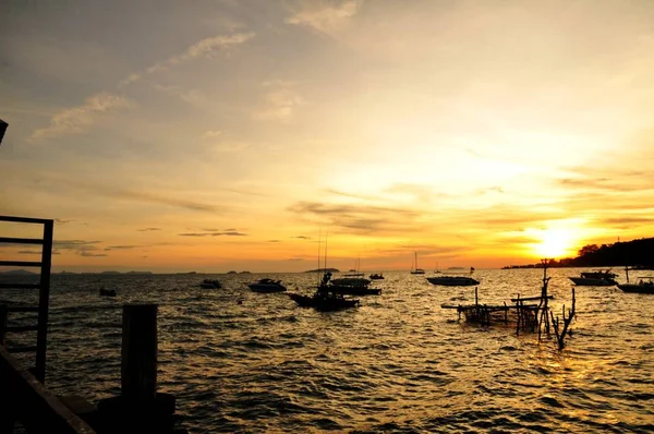 Salida Del Sol Vista Mar Koh Samet — Foto de Stock