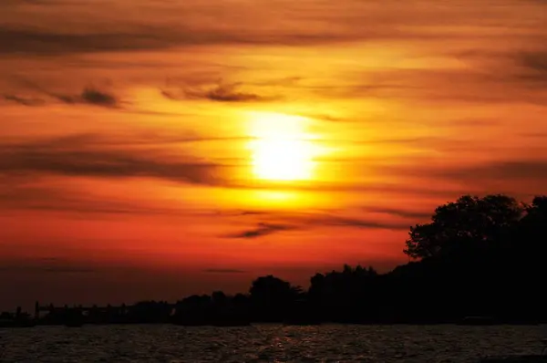 Vue Lever Soleil Mer Sur Koh Samet — Photo