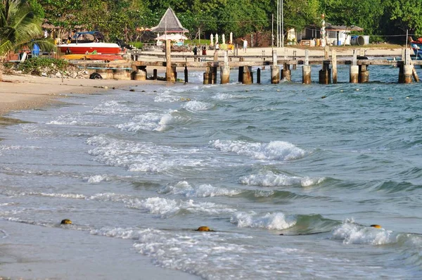 Meerblick Und Angeln Der Seebrücke Der Insel — Stockfoto