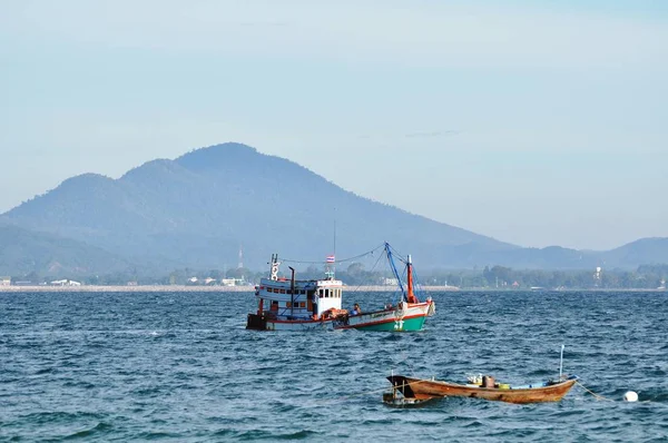 Bahía Mar Con Barcos Tailandia — Foto de Stock