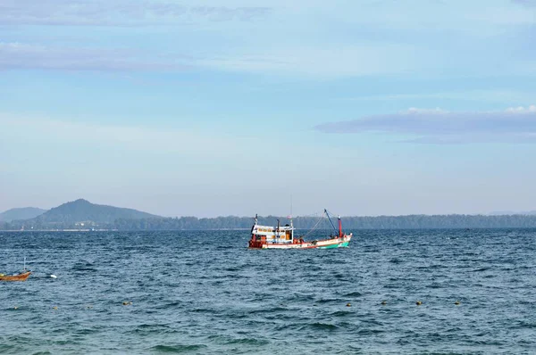 Meerblick Und Angeln Der Seebrücke Der Insel — Stockfoto