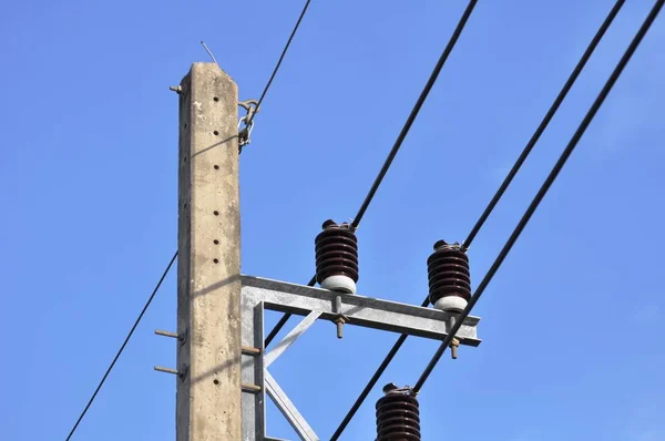 Electricity Pylon Sky Background — ストック写真