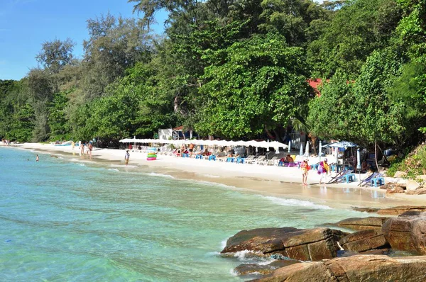 April 2002 Thailand People Resting Sea Coast — Stock Photo, Image