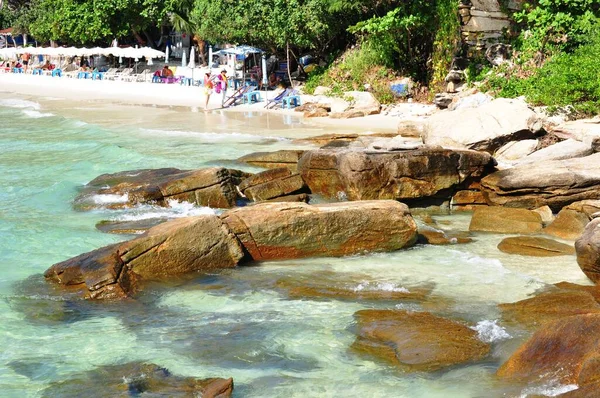 April 2002 Thailand People Resting Sea Coast — 图库照片