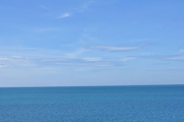 Himmels Und Meerblick Einem Strahlenden Tag Verwendung Als Tapete — Stockfoto