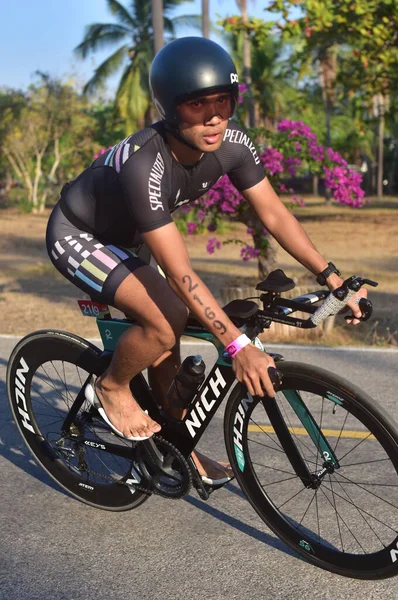 Janvier 2014 Thaïlande Homme Cycliste Vélo Sport Sur Compétition Cycliste — Photo