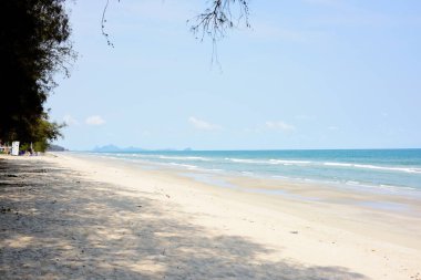 Güneşli bir günde güzel deniz kıyısında 