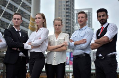 Şehirdeki iş ekibi.