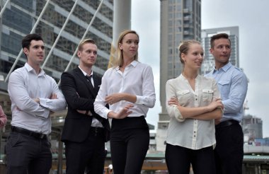 Şehirdeki iş ekibi.