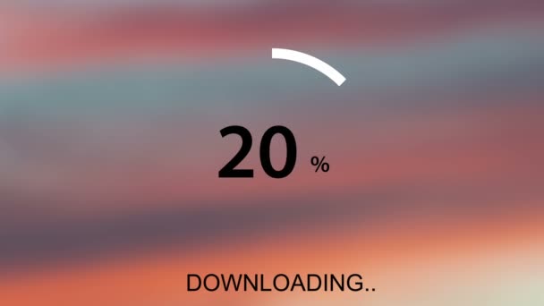 Progress Bar Download Number Counting — Stock Video