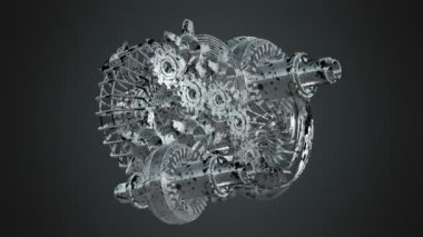 Makine vites döner, loopable hareketli görüntü