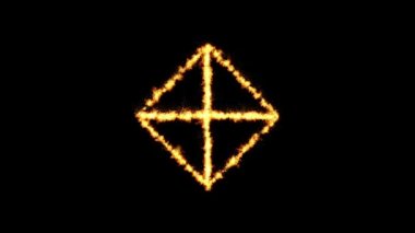 Ritual cross on fire, animation