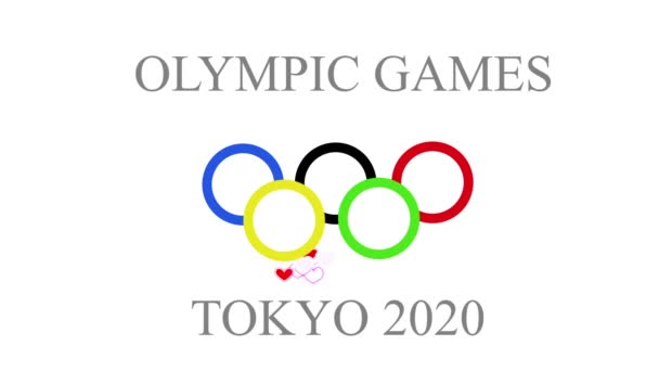 Jogos Olímpicos Verão 2020 Tóquio Evento Desportivo Vídeo Animação Editorial — Vídeo de Stock