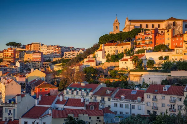 Lisbon selama matahari terbenam . — Stok Foto