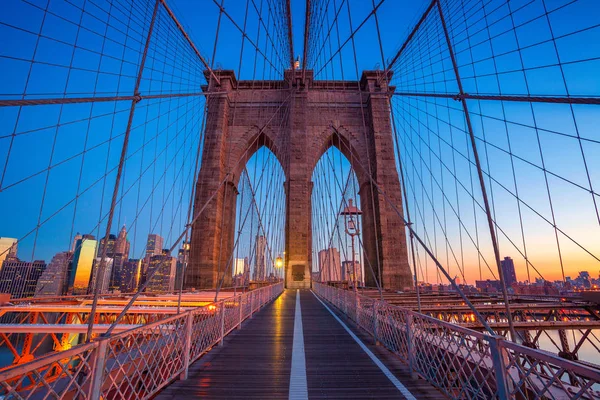 Brooklyn bron i New York City. — Stockfoto