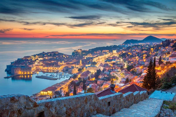 Dubrovnik vid solnedgången. — Stockfoto