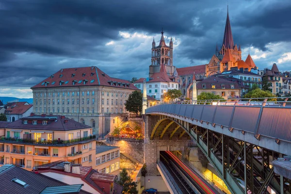 Stadt Lausanne — Stockfoto