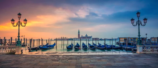 Panorama Venise Image Panoramique Paysage Urbain Venise Italie Lever Soleil — Photo