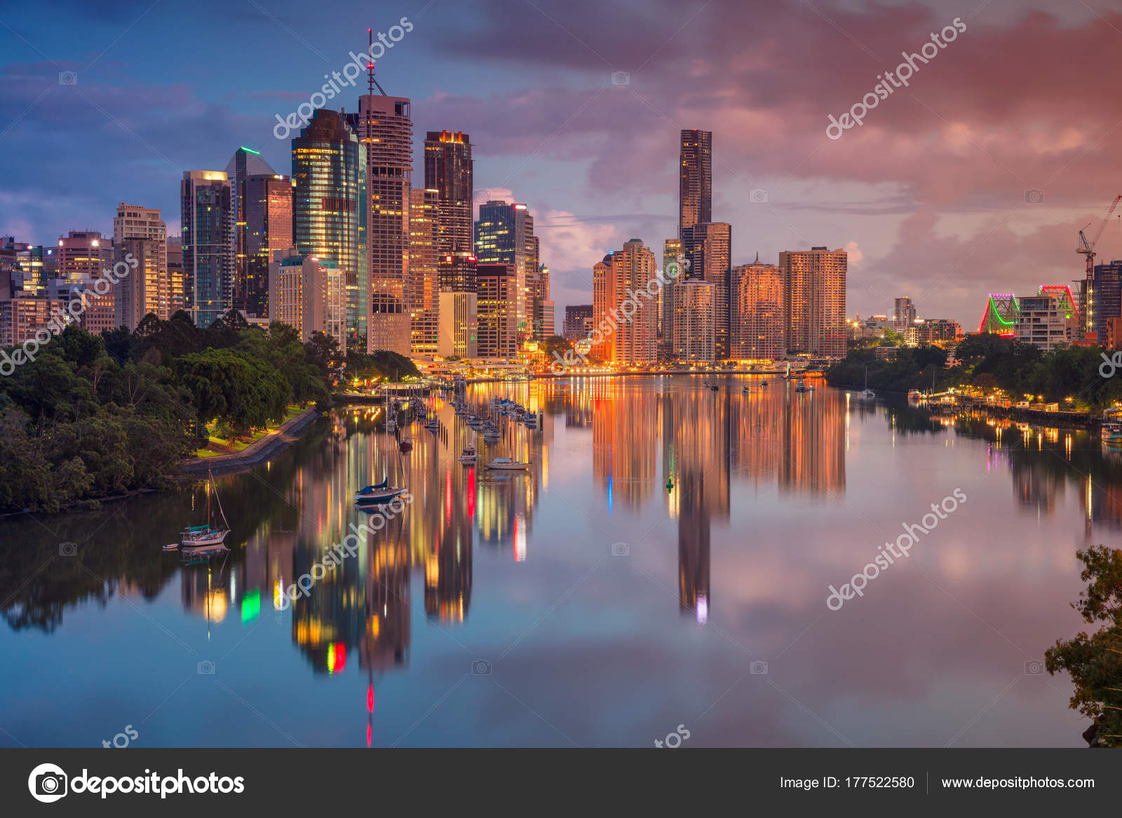 Brisbane Image Paysage Urbain Skyline Brisbane Australie