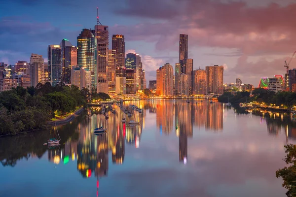 Brisbane Stadsbilden Bild Brisbane Skyline Australien Sunrise — Stockfoto