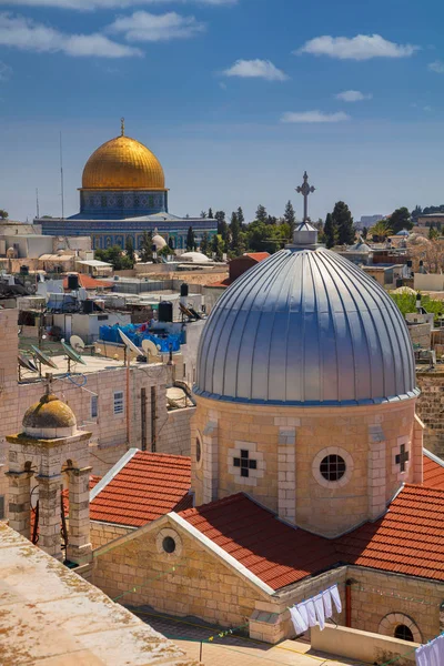 Jerusalem Stadtbild Der Altstadt Jerusalem Israel Mit Der Kirche Der — Stockfoto