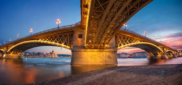 Budapest Hungary Panoramic Cityscape Image Budapest Capital City Hungary Margaret — Stock Photo, Image