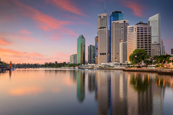 Brisbane Immagine Cityscape Dello Skyline Brisbane Durante Alba Australia — Foto Stock