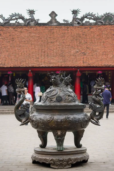 Hanoi Vietnam Mars 2018 Grand Brûleur Encens Bronze Antique Avec — Photo