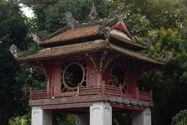 Beau Pavillon Couleur Rouge Pavillon Khue Van Construit 1805 Dans — Photo