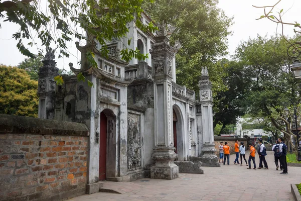 Hanoi Vietnam Mars 2018 Entrée Principale Temple Littérature Première Université — Photo