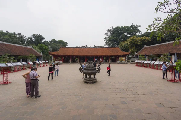 Hanoi Vietnam Mars 2018 Visite Touristique Quatrième Cour Temple Littérature — Photo