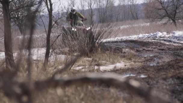 Atv Road Ekstremalne Wyścigi Wyścig Brud — Wideo stockowe