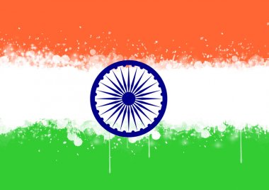 Hindistan bayrağı, resmi renkleri ve oran doğru. Ulusal Hindistan bayrağı. illüstrasyon. .