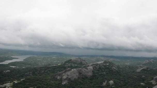 Areal Weergave Van Savanadurga Bosgebied Karnataka — Stockvideo