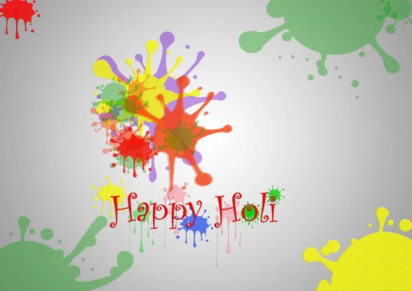 Illustratie van abstract kleurrijk Indian Festival gelukkige Holi achtergrond — Stockfoto