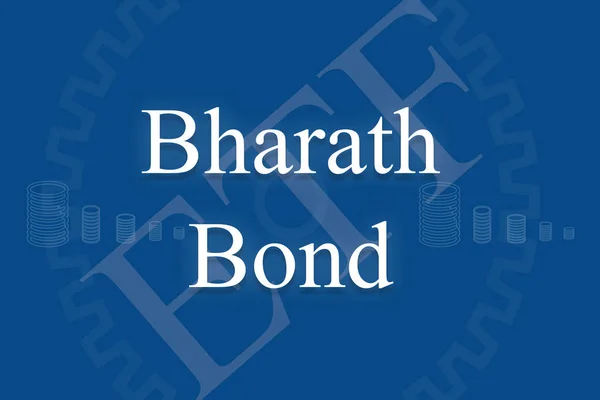 Bhatath Bond a Etf or Exchange Fund on Blue background with pile of Coins — Stok fotoğraf