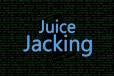 Juice Jacking 'in veya Hackleme' nin cep telefonuna yapılan siber saldırının resimli bir örneği.