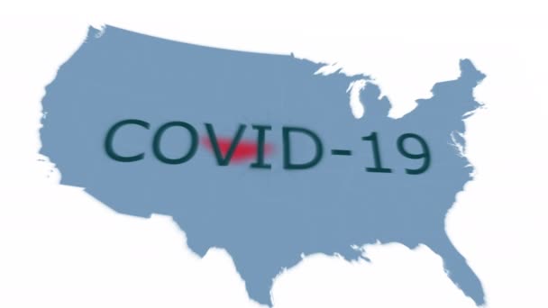 Koncepcja Covid Koronawirus Ncov 2019 Sars Cov Ognisko Lub Rozprzestrzenianie — Wideo stockowe