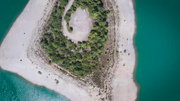 Uitzicht Vanuit Lucht Bergdal Rivier — Stockvideo