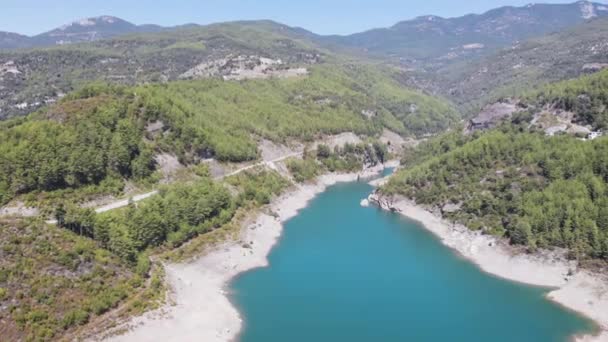 Drone Volador Sobre Aldea Verano Después Lluvia — Vídeo de stock