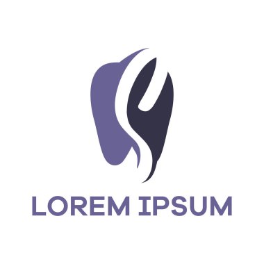 S harfi logo tasarımı. Diş şekli vektör illüstrasyonunda harfler.