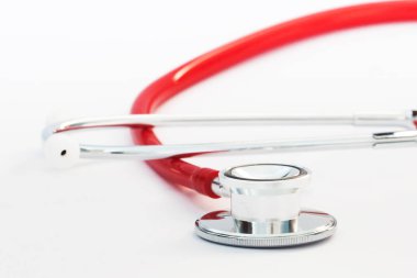 Bir stetoskop ve kulak parçası yakın çekim