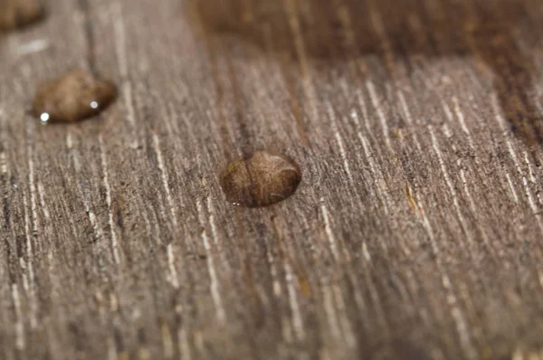 küçük ahşap üzerine su damlaları