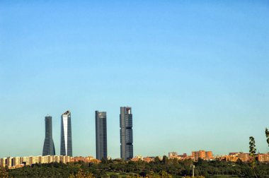 Four towers of Madrid clipart