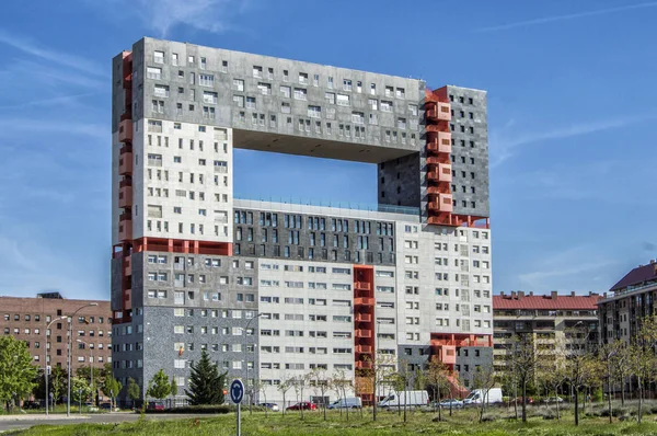 Mirador Gebäude Ansicht Des Mirador Gebäudes Sanchinarro Madrid Spanien lizenzfreie Stockfotos