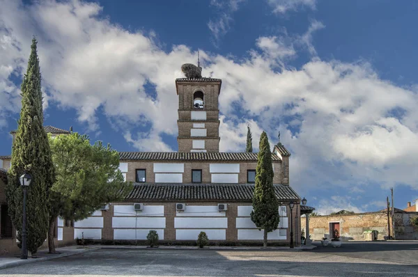 Exterior Catholic church of St. Peter the apostle in Malpica de Tajo province of Toledo. Castilla la Mancha. Spain