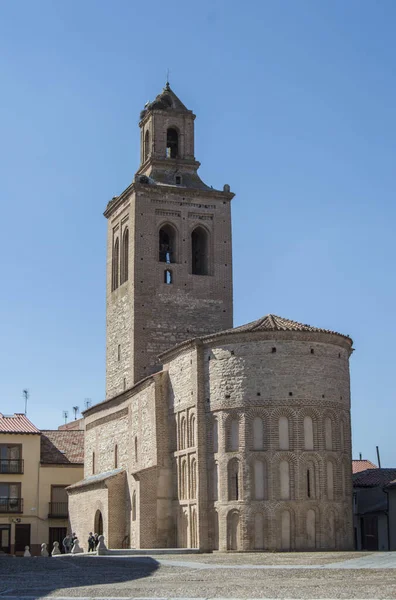 Iglesia Ladrillo Mudéjar Santa Maria Mayor Arrevalo Provincia Vila España — Foto de Stock