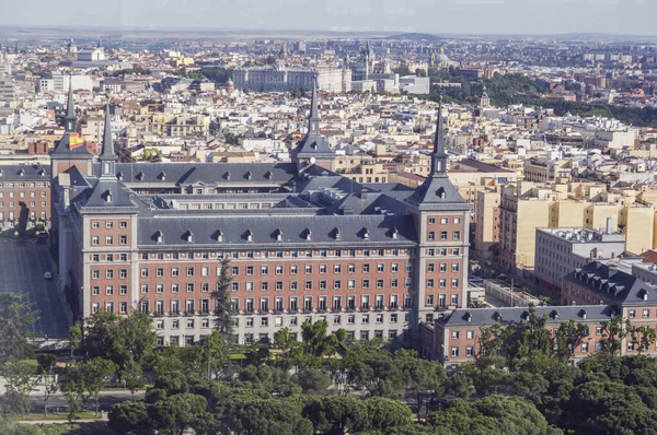 Luchtfoto Van Madrid Vanaf Vuurtoren Van Moncloa Madrid Spanje — Stockfoto