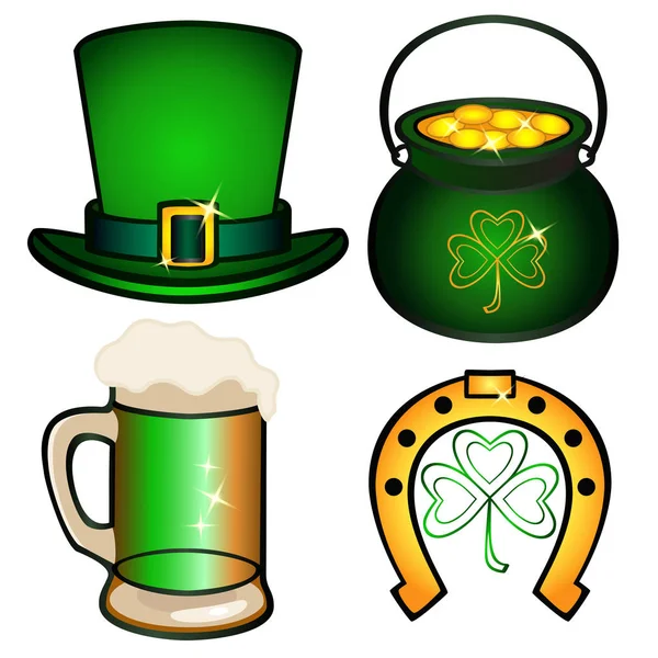 Instellen Voor Patrick Day — Stockvector